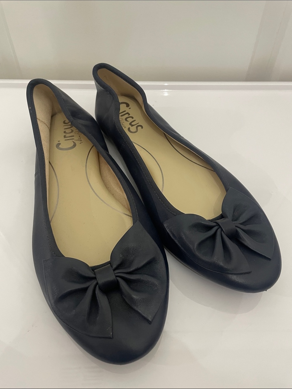 Circus by Sam Edelman Navy Bow-Accent Ballet Flats